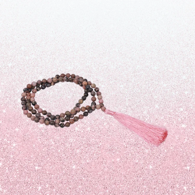 RHODONITE CRYSTAL JAPA  MALA